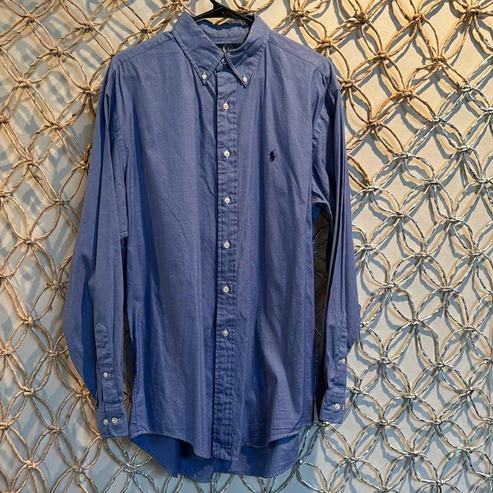 Ralph Lauren Classic Button Down size 16 34/35 blue